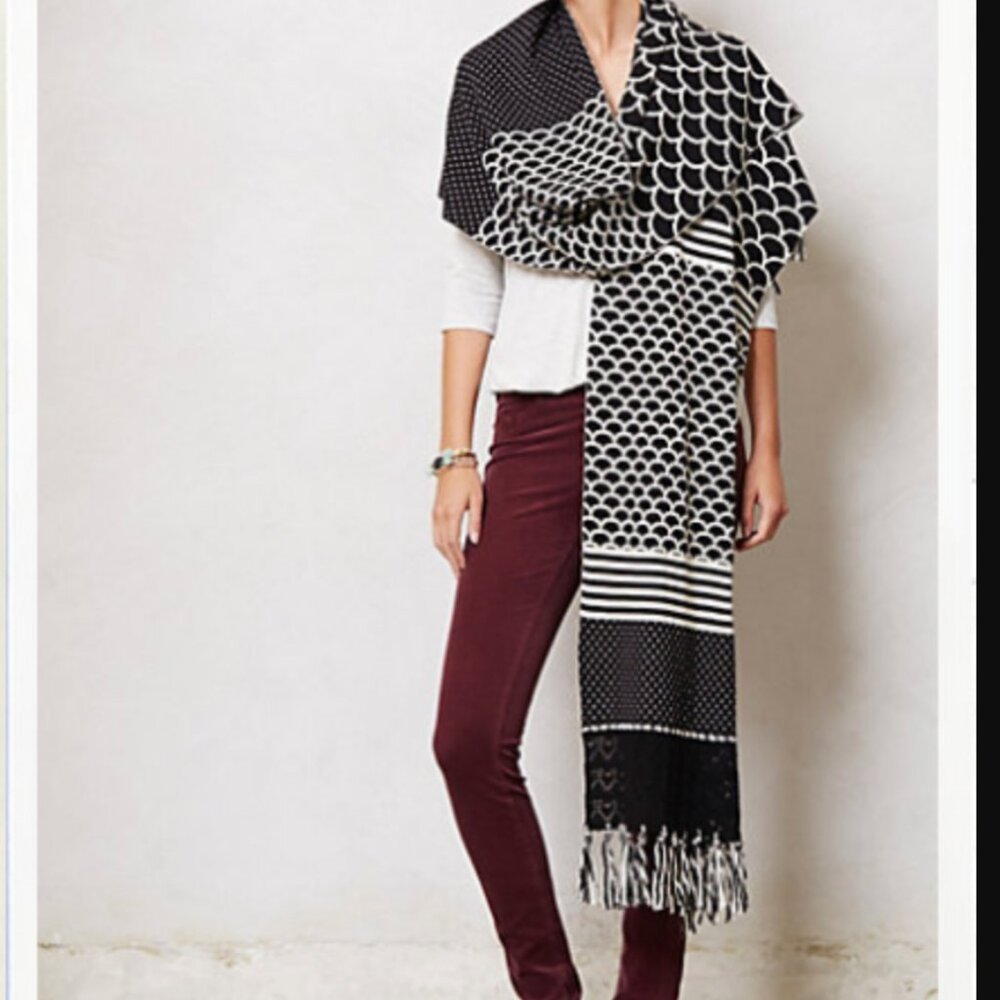 Black & White Shawl Cardigan